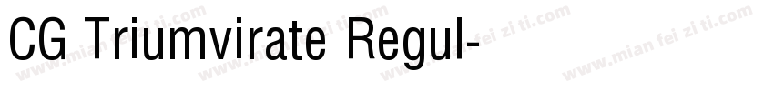 CG Triumvirate Regul字体转换
